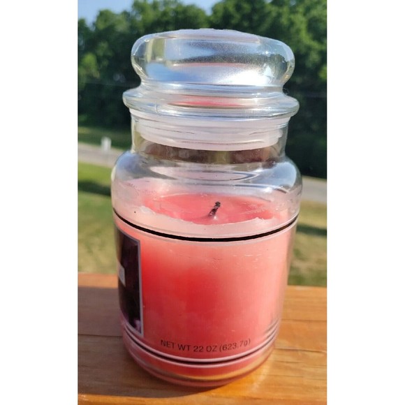 Yankee Candle Hearts & Flowers Black Band White Label 22 Oz Jar Retired RARE - Picture 4 of 14